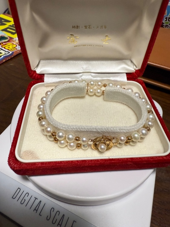 金・パールブレスレット