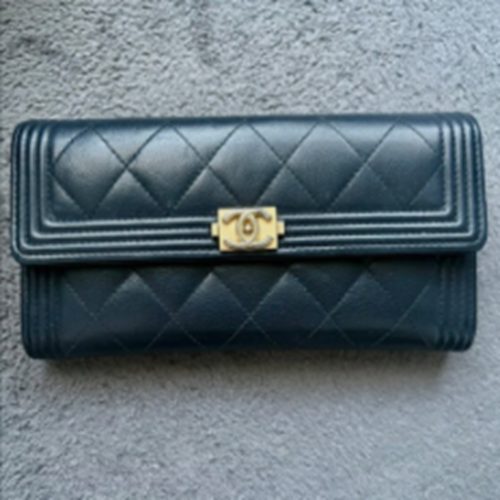 ボーイシャネル　長財布　ブラック
