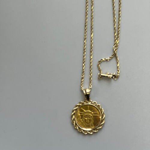 LIBERTY TRADE GOLD コインネックレス　24Kと14K