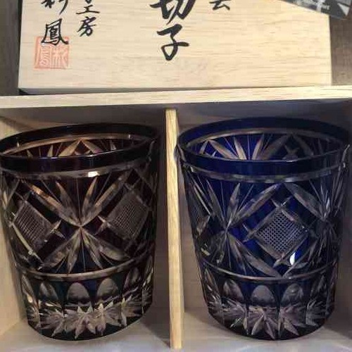 江戸切子 彩鳳 ペアグラス