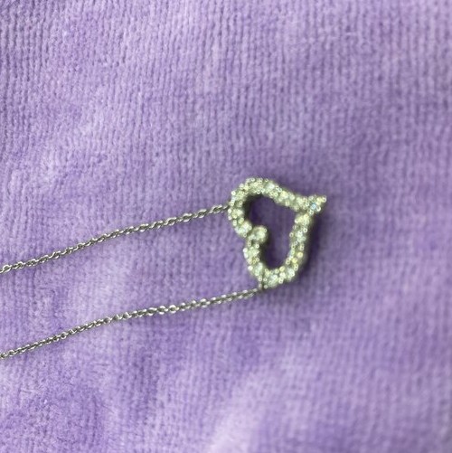 ティファニー ダイヤモンド オープンハートネックレス