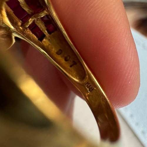 K18リング　ルビー　ダイヤ