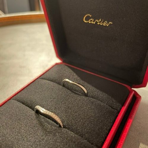 カルティエ　バレリーナ　ハーフエタニティ　リング