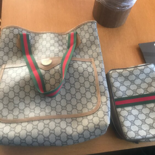 オールドグッチGGシェリーラインPVCトートバック