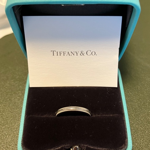 ティファニー　ミルグレイン　バンドリング　プラチナ 2mm