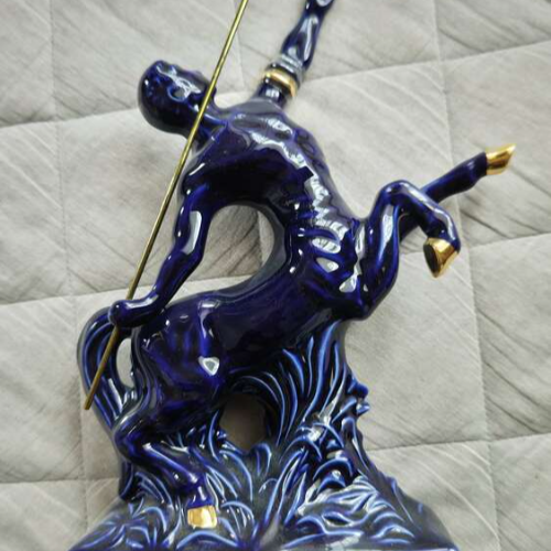 セントー リモージュ ケンタウロス 青 陶器