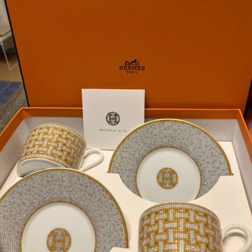 エルメス新品《モザイク24》ティーカップ＆ソーサー　２客セット
