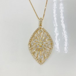 K18 ダイヤモンドペンダントネックレス
