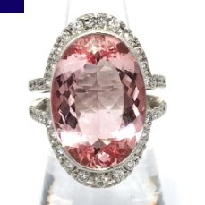 Pt900×モルガナイト×ダイヤモンドリング モルガナイト13.38ct MD0.72ct