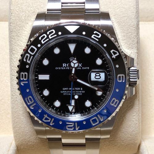 GMTマスターⅡ ブルー／ブラック　オイスター３列