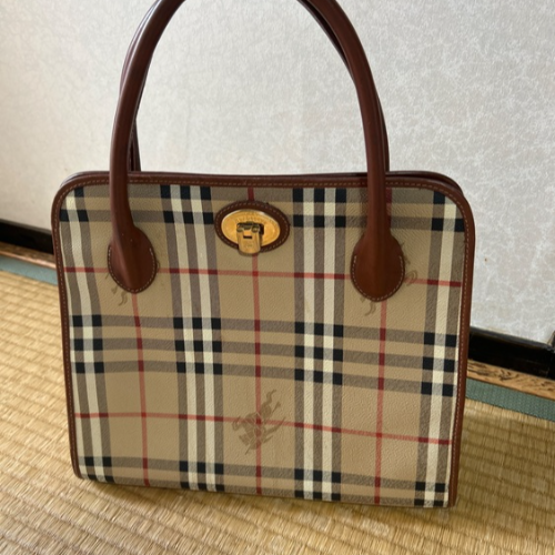 バーバリー ハンドバッグ ノバチェック ホース