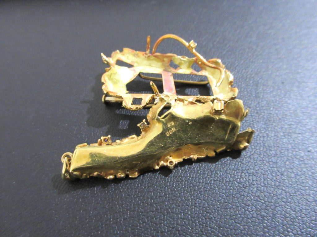 K18 メレD0.08ct ブローチ・ペンダントトップ枠のみ