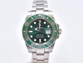 サブマリーナーデイト グリーン文字盤 SS/AT 116610LV