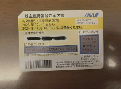 ANA株主優待券