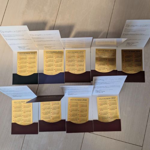 純金カレンダー