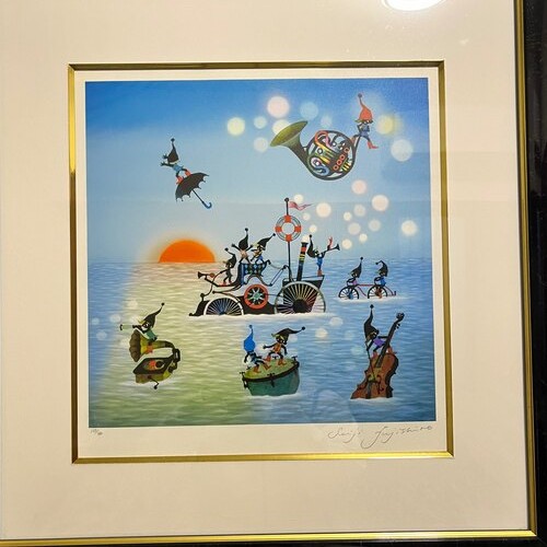 藤城清治「こびとの旅立ち」影絵