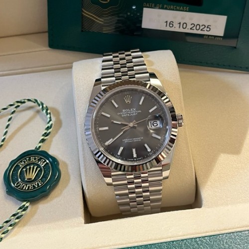 デイトジャスト41、スレート、フルーテットベゼル、ジュビリーブレス