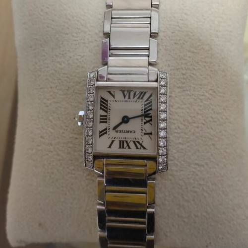 18KWHITE GOLD TANK FRANCAISE