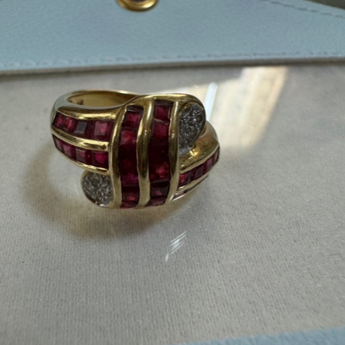 K18リング　ルビー　ダイヤ