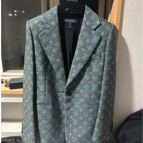 ルイヴィトン 19年 ウール テーラードジャケット 36 レディース グリーン