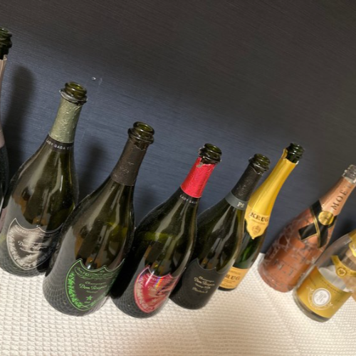 シャンパン空ボトル（コルクなし）