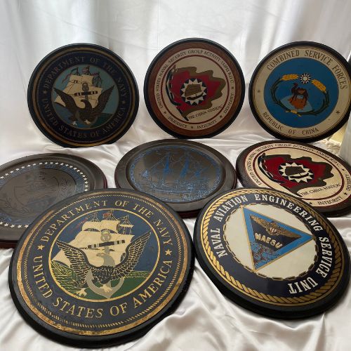 米海軍　木製プラーク　壁掛けヴィンテージインテリア