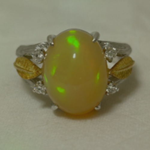 K18WG/K18 オパールリング