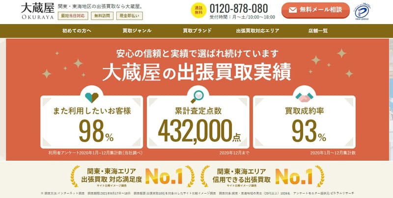 大蔵屋 名古屋本店のトップページ