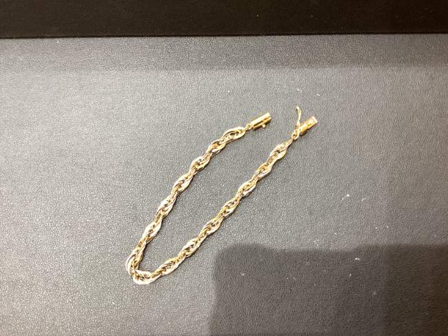 ノーブランド K18/PT850 コンビ ブレスレット