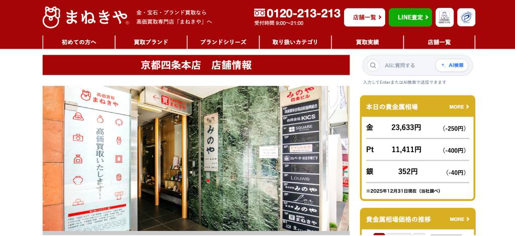 まねきや 京都四条本店 店舗外観