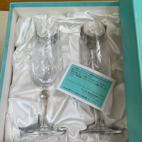 ティファニーのフローレットペアグラス