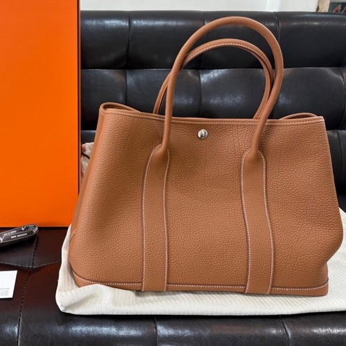 新品エルメスガーデンパーティー30K刻印ゴールド6/23購入品レザー