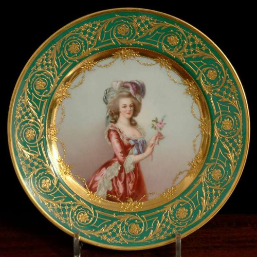 ロイヤルコペンハーゲン　エナメル細密画皿