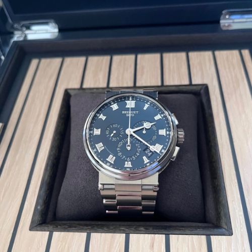 ブレゲマリーンクロノグラフTI(青文字盤)