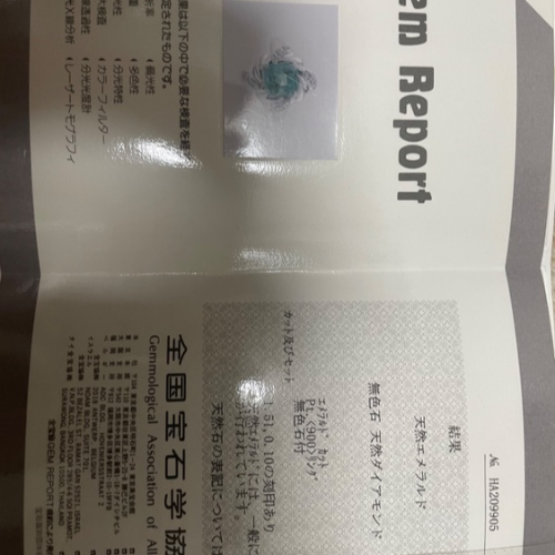 エメラルド　リング