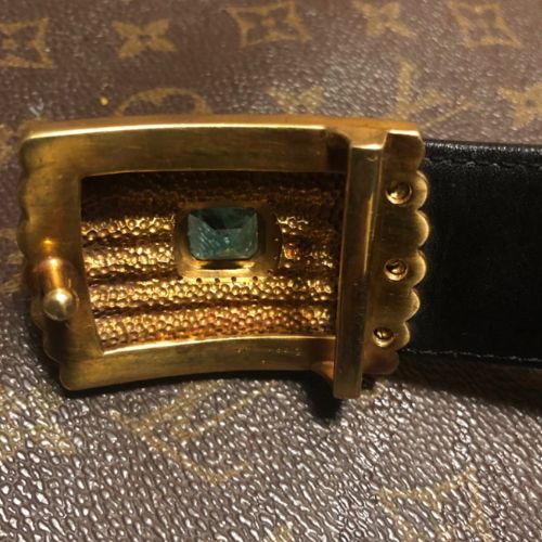 エメラルドダイヤ金ワニ皮ベルト