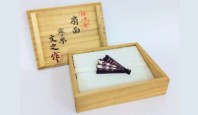吉田文之の象牙の扇面帯留め