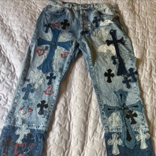 クロムハーツ パンツ クロスパッチ