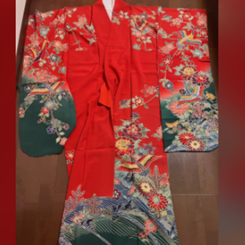 振袖　紅型