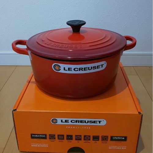 ル・クルーゼ ココットロンド 22㎝ チェリーレッド