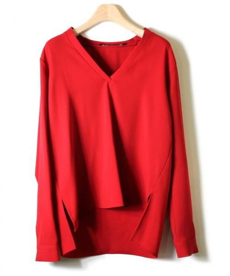 ZARA Vネックブラウス