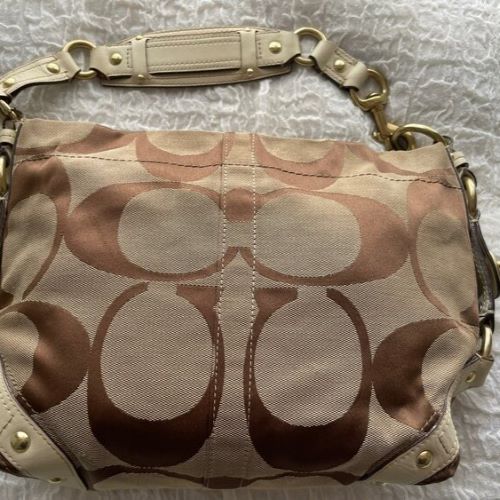 COACH コーチ シグネチャーショルダーバッグ 10619 肩掛け ベージュ系