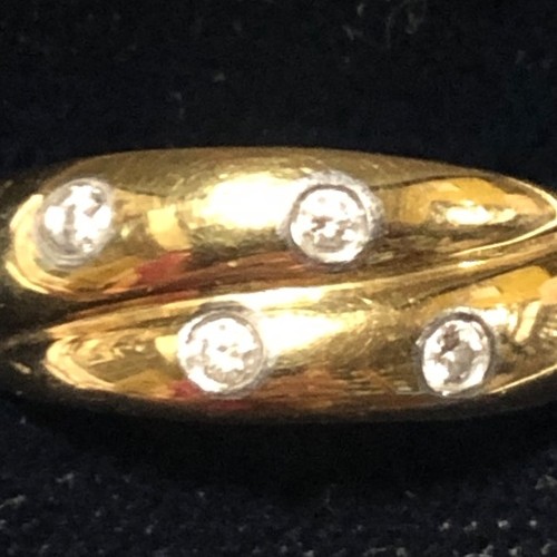 ティファニーダイヤドッツK18PT950リング11号