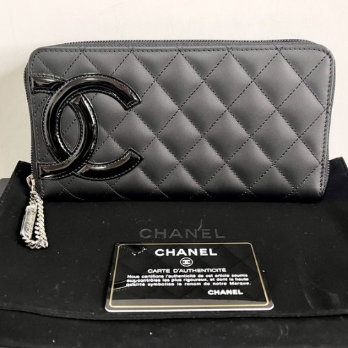 シャネル カンボンライン ラウンド長財布