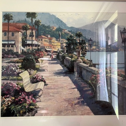 キャロル・コレット 絵画 銅版画 風景画 「アーリー・オータム・ライト」 額付き