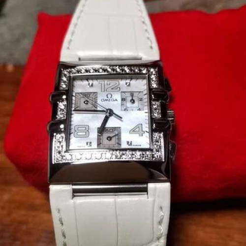 コンステレーションダイヤベゼルシェルクロノグラフ