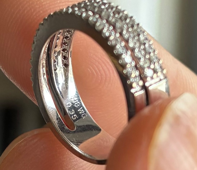 18金ホワイトゴールドピンキーリング