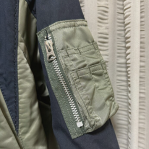 sacai ミリタリーコート NAVY×KHAKI サイズ 1