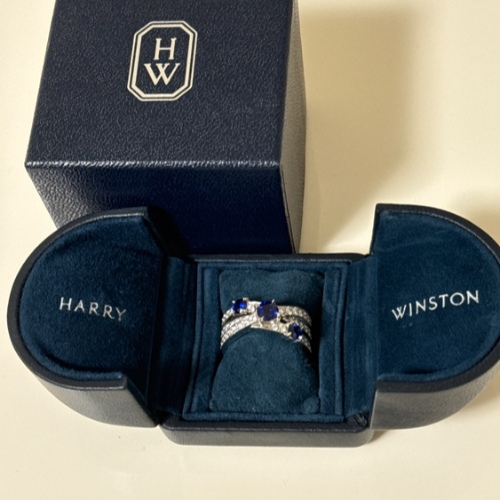 ハリーウィンストン　ジオメタリックサファイアリング