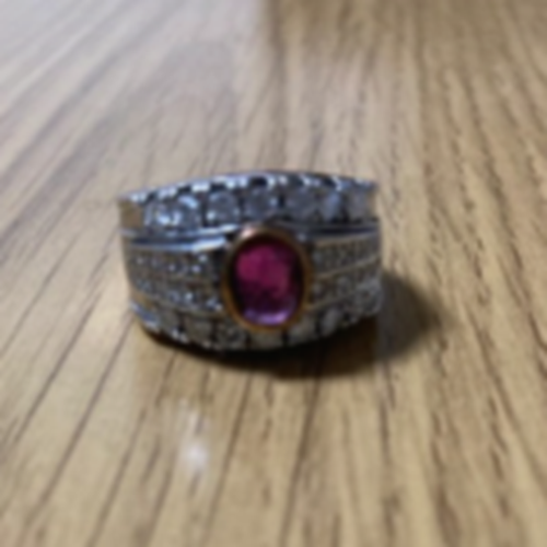 プラチナルビーダイヤ指輪